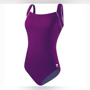 EUC- TYR ‘Durafast Elite Controlfit’ Square Neck One Piece Swimsuit